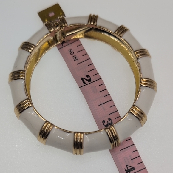 J. Crew Gold and Cream White Bamboo Bracelet with Elegant Design - Picture 7 of 7